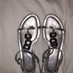 Tod’s Silver Sandals